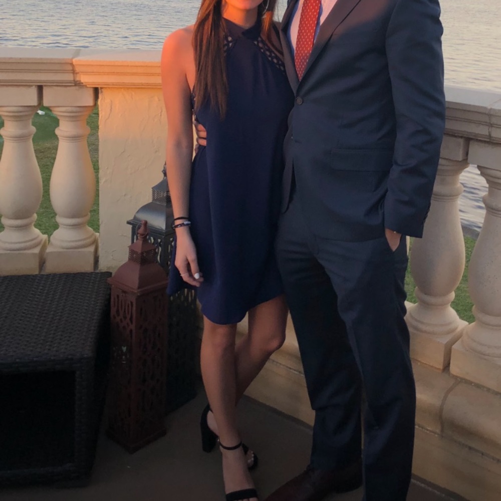 Lulu’s Halter Navy Dress